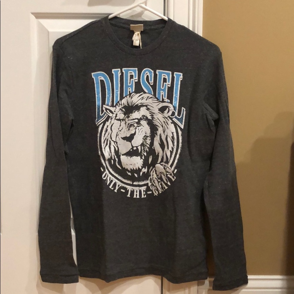 Diesel Dark Grey long Sleeve Tee Shirt